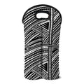 Maori Polynesian Tribal Tattoo Print Double Neoprene Wine Tote