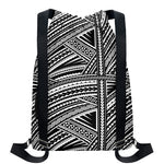 Maori Polynesian Tribal Tattoo Print Drawstring Backpack