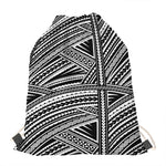 Maori Polynesian Tribal Tattoo Print Drawstring Bag