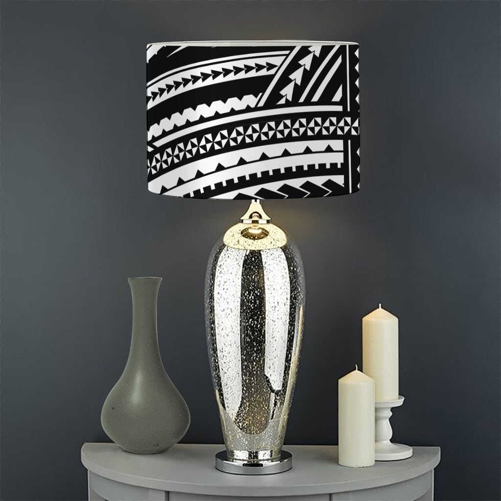 Maori Polynesian Tribal Tattoo Print Drum Lamp Shade