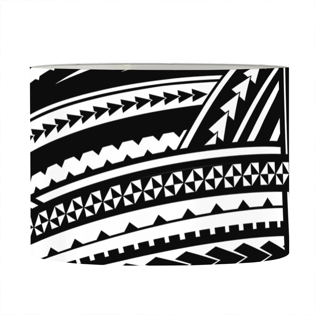 Maori Polynesian Tribal Tattoo Print Drum Lamp Shade