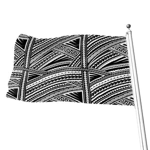 Maori Polynesian Tribal Tattoo Print Flag