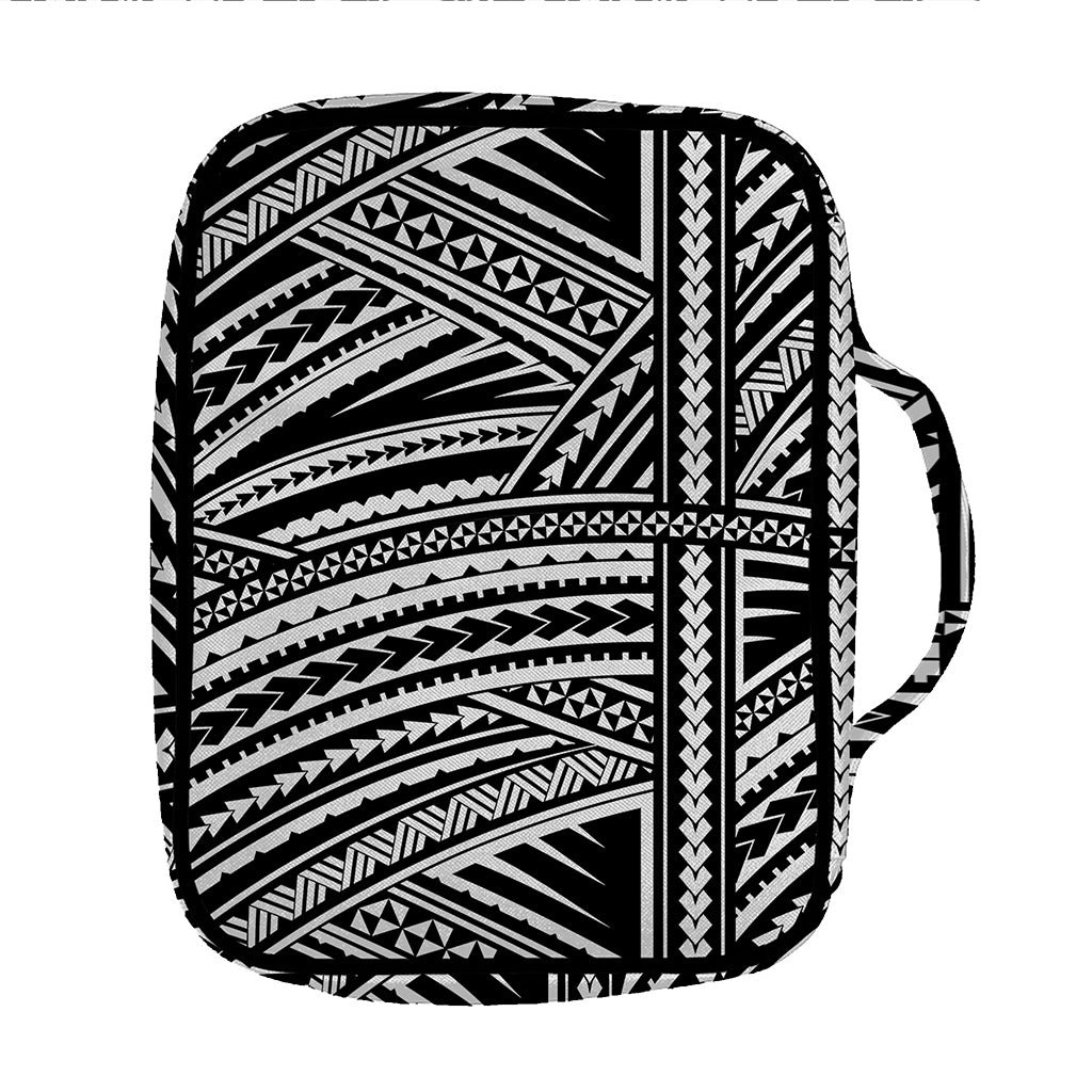 Maori Polynesian Tribal Tattoo Print Front Pocket Bible Bag