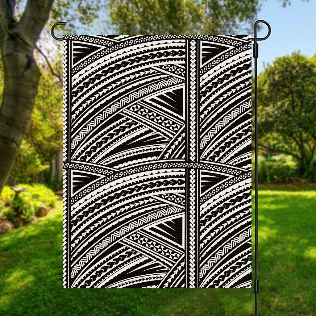 Maori Polynesian Tribal Tattoo Print Garden Flag