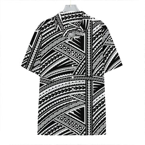 Maori Polynesian Tribal Tattoo Print Hawaiian Shirt