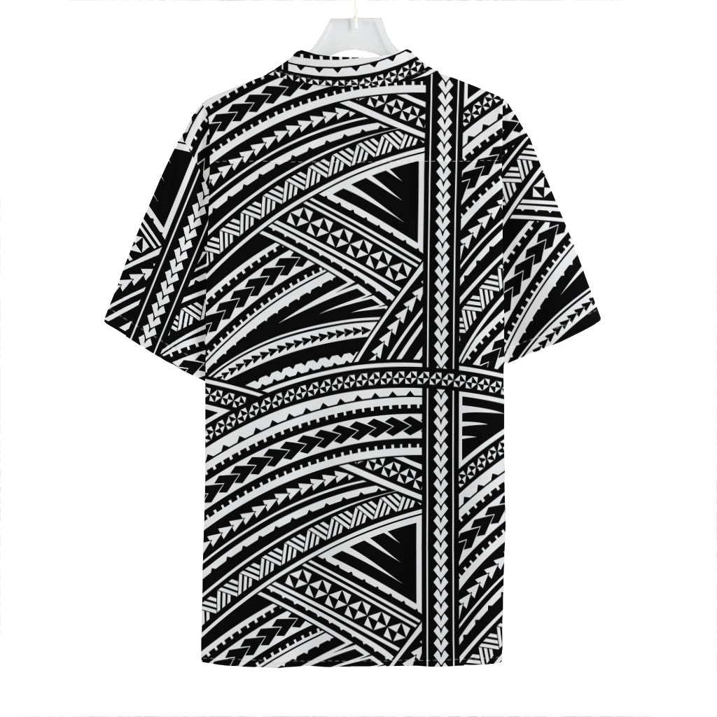 Maori Polynesian Tribal Tattoo Print Hawaiian Shirt