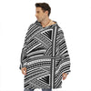 Maori Polynesian Tribal Tattoo Print Hoodie Blanket