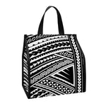 Maori Polynesian Tribal Tattoo Print Insulated Lunch Tote