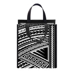 Maori Polynesian Tribal Tattoo Print Insulated Lunch Tote