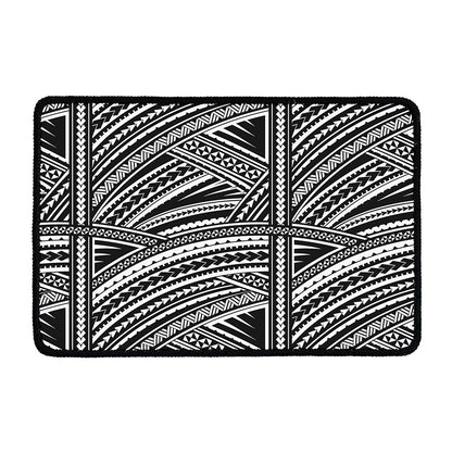 Maori Polynesian Tribal Tattoo Print Kitchen Mat