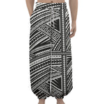 Maori Polynesian Tribal Tattoo Print Lantern Pants