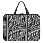 Maori Polynesian Tribal Tattoo Print Laptop Sleeve With Handle
