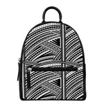 Maori Polynesian Tribal Tattoo Print Leather Backpack