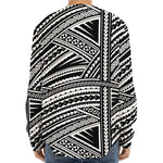 Maori Polynesian Tribal Tattoo Print Long Sleeve Baseball Jersey