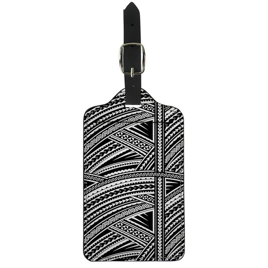 Maori Polynesian Tribal Tattoo Print Luggage Tag