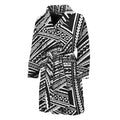 Maori Polynesian Tribal Tattoo Print Men's Bathrobe