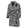 Maori Polynesian Tribal Tattoo Print Men's Bathrobe