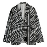 Maori Polynesian Tribal Tattoo Print Men's Blazer