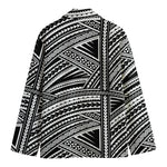 Maori Polynesian Tribal Tattoo Print Men's Blazer