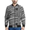 Maori Polynesian Tribal Tattoo Print Men's Bomber Jacket