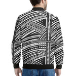 Maori Polynesian Tribal Tattoo Print Men's Bomber Jacket