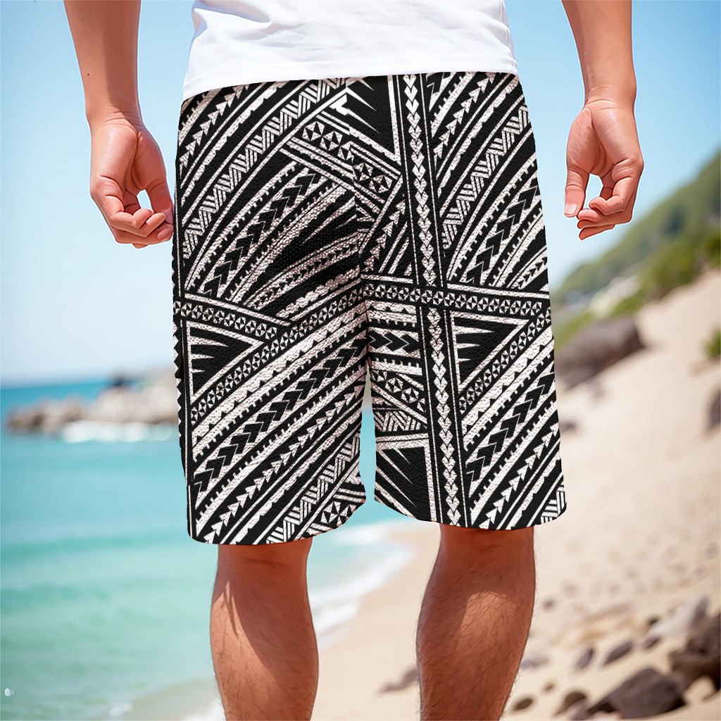 Maori Polynesian Tribal Tattoo Print Men's Cargo Shorts