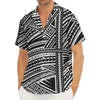 Maori Polynesian Tribal Tattoo Print Men's Deep V-Neck Shirt