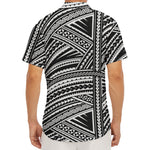 Maori Polynesian Tribal Tattoo Print Men's Deep V-Neck Shirt