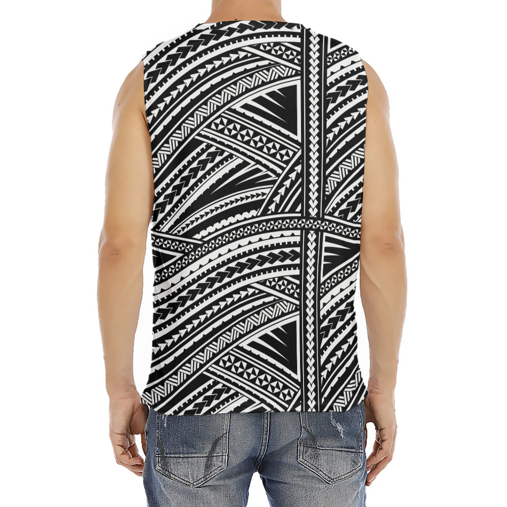 Maori Polynesian Tribal Tattoo Print Men's Fitness Tank Top