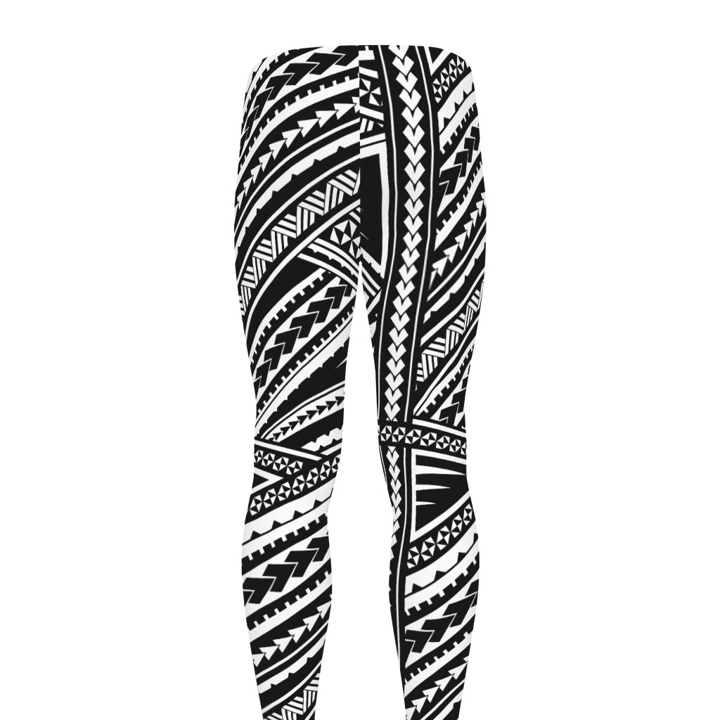 Maori Polynesian Tribal Tattoo Print Men's leggings