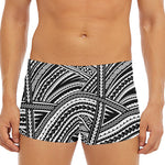 Maori Polynesian Tribal Tattoo Print Men's Short Boxer Briefs