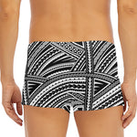 Maori Polynesian Tribal Tattoo Print Men's Short Boxer Briefs