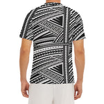 Maori Polynesian Tribal Tattoo Print Men's Short Sleeve Rash Guard