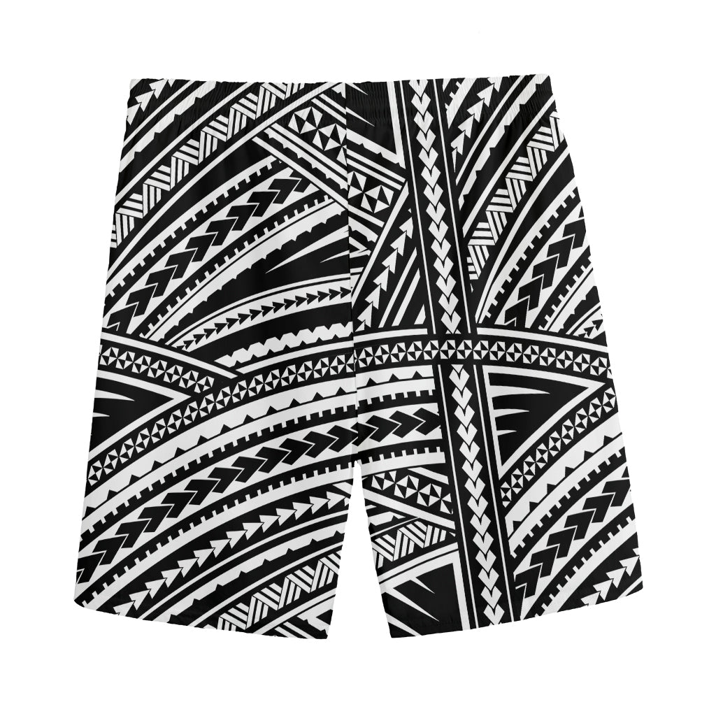 Maori Polynesian Tribal Tattoo Print Men's Sports Shorts