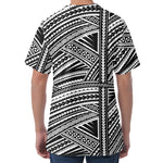 Maori Polynesian Tribal Tattoo Print Men's Velvet T-Shirt