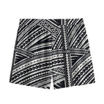 Maori Polynesian Tribal Tattoo Print Mesh Shorts