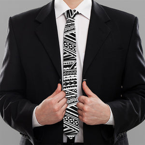 Maori Polynesian Tribal Tattoo Print Necktie