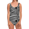 Maori Polynesian Tribal Tattoo Print One Piece Swimsuit