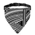 Maori Polynesian Tribal Tattoo Print Over The Collar Dog Bandana