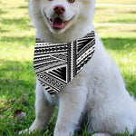 Maori Polynesian Tribal Tattoo Print Over The Collar Dog Bandana