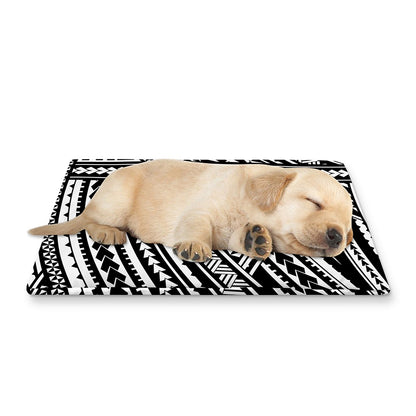 Maori Polynesian Tribal Tattoo Print Pet Cooling Mat Cover
