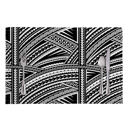 Maori Polynesian Tribal Tattoo Print Placemat
