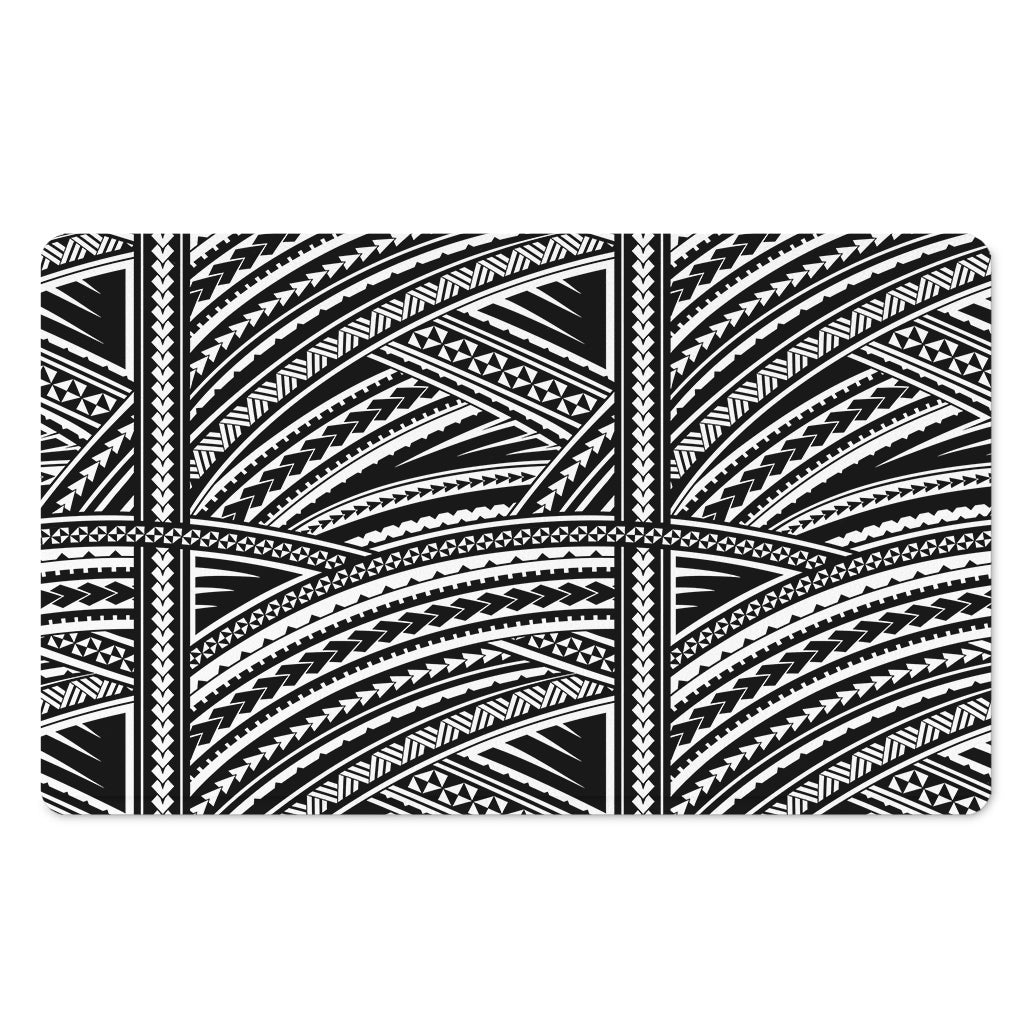 Maori Polynesian Tribal Tattoo Print Polyester Doormat