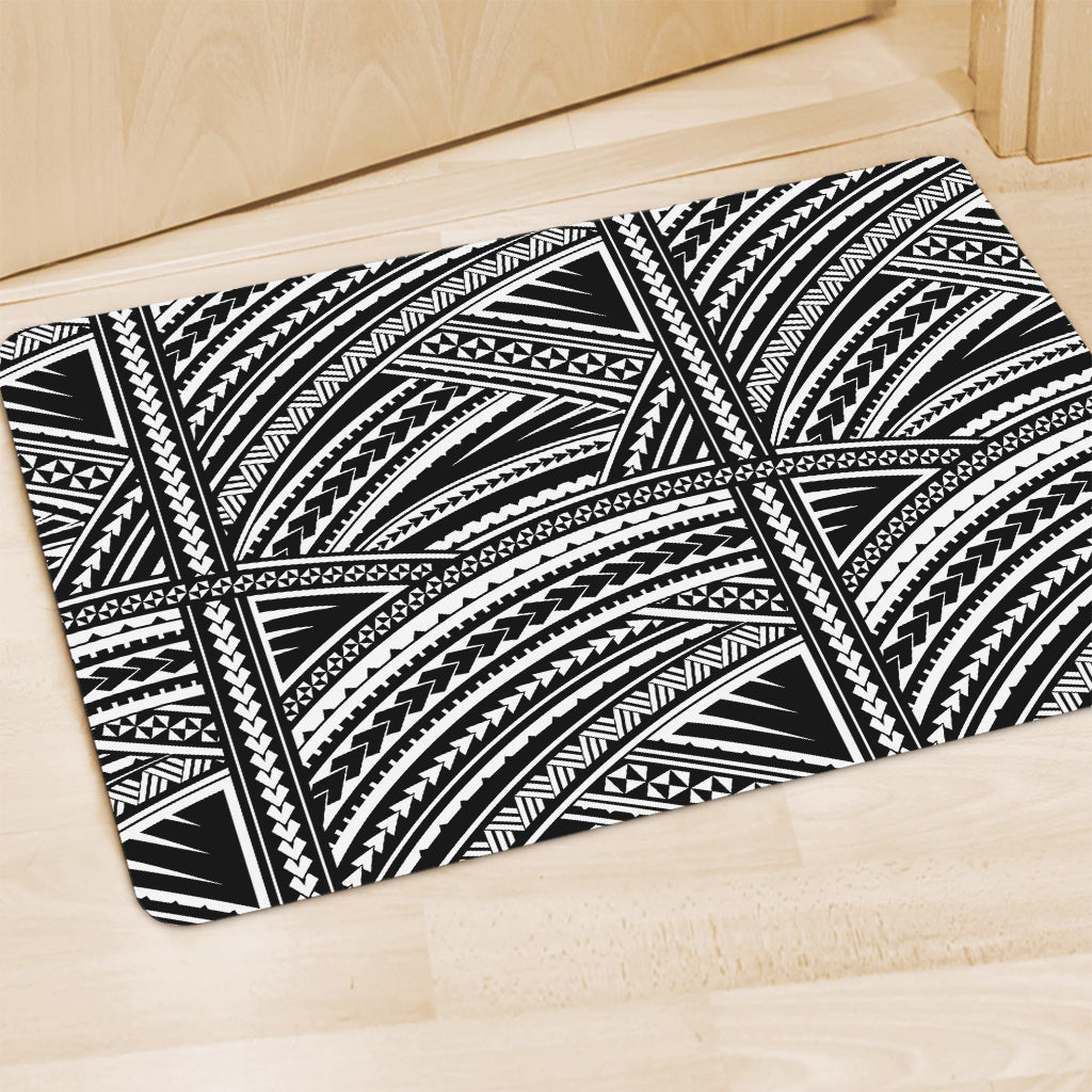 Maori Polynesian Tribal Tattoo Print Polyester Doormat