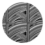Maori Polynesian Tribal Tattoo Print Round Blanket