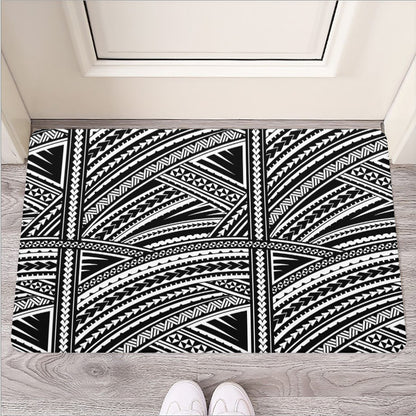 Maori Polynesian Tribal Tattoo Print Rubber Doormat
