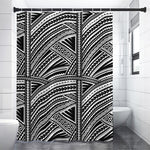 Maori Polynesian Tribal Tattoo Print Shower Curtain