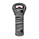 Maori Polynesian Tribal Tattoo Print Single Neoprene Wine Tote