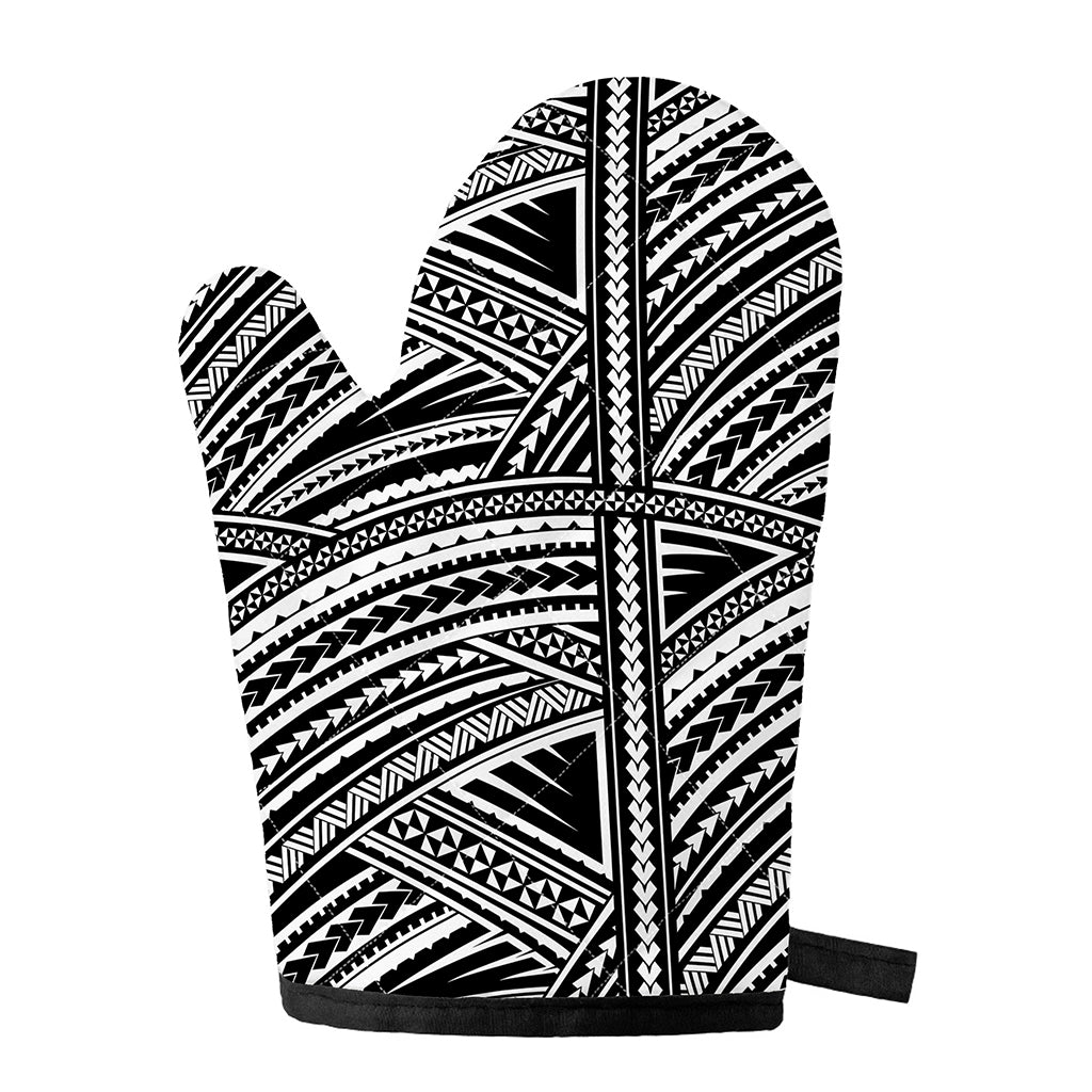 Maori Polynesian Tribal Tattoo Print Single Oven Mitt