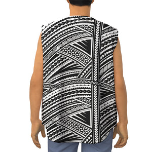 Maori Polynesian Tribal Tattoo Print Sleeveless Baseball Jersey